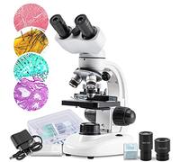 JMOZHCD Microscopio Binocular Compuesto 20000X, Tubo Giratorio de 360 Grados, Etapa mecánica, iluminación LED de Doble Capa, Adecuado para Laboratorio