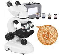 JMOZHCD Microscopio biológico Binocular Microscopio Compuesto Profesional - Juego de portaobjetos de microscopio/bolsa/30 muestras para Laboratorio Escolar (10000x)