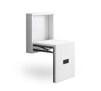 JMOZHCD Silla Plegable de Pared, Taburete de Pared para baño, Puerta Zapatero, reposapiés Oculto, baño Plegable B (White)