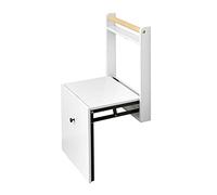 JMOZHCD Silla Plegable montada en la Pared, Banco para Asiento de Ducha, Taburete para Cambiar Zapatos, Taburete Multifuncional montado en la Pared, Porche (White)