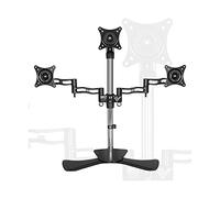 JMOZHCD Soporte de Escritorio para Monitor, Soporte Triple para Monitor, aleación de Aluminio de 15 "-27", Soporte VESA Ajustable en Altura para Monitor de Escritorio (A)