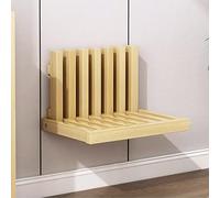 JMOZHCD Taburete de Entrada Plegable montado en la Pared, Taburete de Entrada para Zapatos, Banco de Zapatos montado en la Pared, Asiento de Ducha Invisible (Log Color)