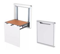 JMOZHCD Taburete para Cambiar Zapatos montado en la Pared, Silla Plegable Invisible, Silla Plegable para Asiento de Ducha, Banco de aleación de Aluminio (White)