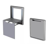 JMOZHCD Taburete para Cambiar Zapatos montado en la Pared, Silla Plegable Invisible, Silla Plegable para Asiento de Ducha, Banco de aleación de Aluminio (Gray)