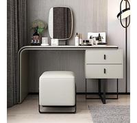 JMOZHCD Tocador, apartamento pequeño y Sencillo, Dormitorio, Almacenamiento de Lujo Ligero de Alta Gama, Maquillaje Moderno con Taburete con Espejo, gabinete de Almacenamiento (C 100cm)