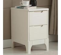JMOZHCD Una mesita de Noche con 2 cajones es la Mesa de Comedor Dormitorio o Sala de Estar: una opción Ideal para Espacios pequeños (Ivory White)