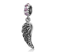 jmqjewelry ángel alas plumas Tutor Colgante Dangel cuenta para pulsera piedra Natal para pulsera Europea