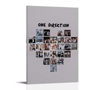 JMQPMDU One Direction - Póster decorativo para pared, diseño de cantante y banda, para dormitorio, 20 x 30 cm, estilo marco