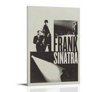JMQPMDU Póster decorativo de Frank Sinatra con el gran cantante y banda, pintura decorativa para dormitorio, 40 x 60 cm, estilo marco