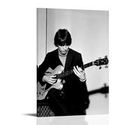 JMQPMDU Póster decorativo de George Harrison con el gran cantante y banda, pintura decorativa para dormitorio, 40 x 60 cm, estilo marco