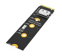 JMT Adaptador M.2 Key M PCI-e 4.0 x4 a SFF-8611/8612 4i compatible con NVMe SSD y eGPU (horizontal largo)