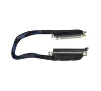 JMT Cable de extensión de tarjeta gráfica PCIE 5.0 X16 de 64 GBS, 180 grados, GEN5, arnés de malla trenzada, elevador para tarjeta gráfica de servidor AI, adaptador de GPU flexible 16AB5 (izquierda