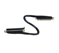 JMT Cable de extensión de tarjeta gráfica PCIE 5.0 X16 de 64 GBS, 180 grados, GEN5, arnés de malla trenzada, elevador para tarjeta gráfica de servidor AI, adaptador de GPU flexible 16AB5 (izquierda a