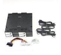 JMT Caja de disco duro SATA de 6 Gbps de 2,5 pulgadas, 4 bahías, estante móvil para disco duro de 12,5 mm HDD PC portátil (caja + ventilador + kit de cable)