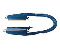 JMT PCIE 4.0 X16 Cable de extensión de 32 GBS GEN4 de malla trenzada para servidor de IA, tarjeta gráfica, adaptador de GPU flexible (30 cm, 16AB4 derecha-derecha)