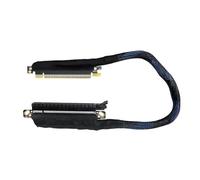 JMT PCIE 5.0 X16 - Cable de extensión de tarjeta gráfica 64 GBS GEN5, elevador de arnés de malla trenzada de 180 grados para tarjeta gráfica de servidor AI, GPU flexible 16AB5 (derecha hacia adentro
