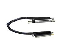 JMT PCIE 5.0 X16 - Cable de extensión de tarjeta gráfica de 270 grados, 64 GBS, GEN5, arnés de malla trenzada para servidor AI, adaptador de GPU flexible 16AD5 (izquierda a la derecha, 40 cm)