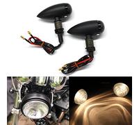 JMTBNO 2pcs Intermitentes Moto Bombillas Indicadores de la Motocicleta Ámbar Luces Señal de Giro de Moto Impermeables 12V Universal para Cruiser Chopper Scooter Quad