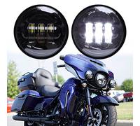 JMTBNO 2x 4,5 Pulgadas 30W Faros Auxiliares de Moto Lámpara de Conducción Auxiliar Luz Diurna Homologado Compatible con Harley Touring Road King Street Glide Road Electra Ultra Limited