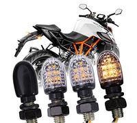 JMTBNO 4pcs Intermitentes Moto LED Luces de Señales de Giro Indicadores Pequeño Homologados 12V Mini Bombilla Impermeable Universal M8 para Street Sport Bike Dirt Bike Scooter Eléctrico Quad Enduro