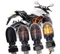 JMTBNO 4pcs Intermitentes Moto LED Luces de Señales de Giro Indicadores Pequeño Homologados 12V Mini Bombilla Impermeable Universal M8 para Cruiser Bobber Chopper Scooter Cafe Racer Quad ATV