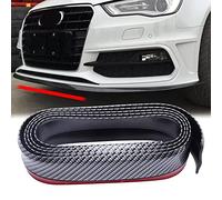 JMTBNO Alerón Delantero para Coche, Protector de Parachoques Labio Delantero Caucho 2.5 M Universal Spoiler Protector Pegatinas de Parachoques Lip Bumper Falda de Coches Carbono Fibra
