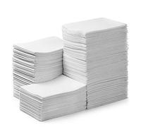 JMU Baberos dentales, 250 servilletas desechables de 3 capas impermeables para baberos de tatuaje, fundas de mesa de tatuaje, baberos de paciente, fundas de bandeja, 13 x 18 pulgadas (blanco)
