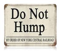 JMVLVLOA Funny Adult Humor Sign Do Not Hump Vintage Metal for Bar Game Room Decor 8 X 12 in
