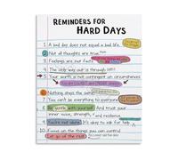 JMVLVLOA Hard Times Reminders Self Care Poster Encouraging Inspirational Wall-Art with Affirmations for Bedroom Living Room Decor 8 X 12 in