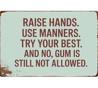 JMVLVLOA Humorous Office Rules Metal Sign Wall Decor for Workplace Home Game Room Man Cave 8 X 12 in