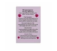 JMVLVLOA Metal Sign Hooponopono Prayer Hawaiian Forgiveness Mantra for Spiritual Decor Mindfulness Office Room Bedroom Living (8 X 12 in)