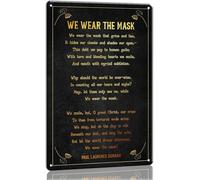 JMVLVLOA Paul Laurence Dunbar We Wear The Mask Quote Metal Sign Literary Wall Decor for Study or Office 8 X 12 in