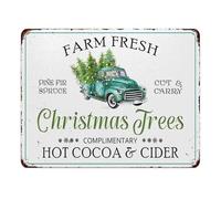 JMVLVLOA Rustic Christmas Sign Vintage Metal Tin Sign for Wall Decor in Kitchen Living Room Coffee Bar or Entryway 8 X 12 inch