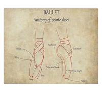 JMVLVLOA Rustic Dance Education Sign Vintage Retro Metal Wall-Art with Pointe Shoe Anatomy for Studio 8 X 12 in