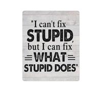 JMVLVLOA Rustic Garage Humor Metal Sign I Can Fix Anything Funny Mechanic Saying Tin Plaque for Workshop Man Cave Bar Wall Decor 8 X 12 in