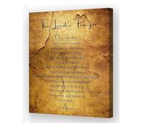 JMVLVLOA Scripture Wall-Art Lords Prayer Vintage Our Father Print Matthew 6 9-13 Poster for Room(Unframed,16x24inch(40x60cm))