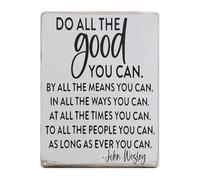 JMVLVLOA Vintage Metal Sign with Do All the You Can Quote Rustic Tin Wall-Art Motivational Decor for Home Bar or Library 8 X 12 inch