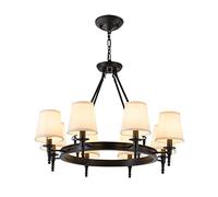 JMWYH Candelabro Candelabro Moderno, lámpara de Techo Colgante clásica con Pantallas Blancas Candelabro con Base E14 Lámpara Colgante para Sala de Estar Pasillo Dormitorio (A 82 cm)