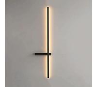 JMWYH Lámparas de Pared de Fondo Lineal Negro Pasillo Creativo Luces de Humor largas Lámparas de Pared de Aluminio Minimalistas Modernas para Sala de Estar Sofá Dormitorio de cabecera