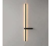 JMWYH Lámparas de Pared de Fondo Lineal Negro Pasillo Creativo Luces de Humor largas Lámparas de Pared de Aluminio Minimalistas Modernas para Sala de Estar Sofá Dormitorio de cabecera
