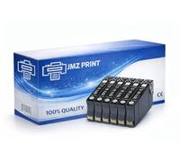 JMZ PRINT Cartuchos de Tinta Compatibles T0711 para Epson Stylus SX100 SX105 SX115 SX205 SX210 SX218 SX400 SX405 SX515W BX300F DX4000 DX4400 DX7400 DX8400 - Pack 6 Negro