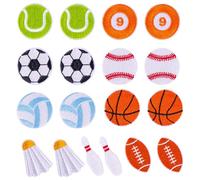 JMZLLRX 18 Pz Parches para Ropa Termoadhesivos de Bola, Patch Stickers de Deporte, Balón Parche Termoadhesivo para Camisetas, Jeans, Bolsas de Ropa
