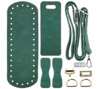 JMZLLRX Bolsos de Cuero de PU de Ganchillo para Tejer, DIY Tejido de Ganchillo PU Cuero Bolsa DIY Knitting Crochet PU Leather Bag Bottom Shaper Mat para Accesorios Hechos a Mano Del Bols, Verde