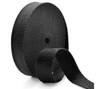JMZLLRX Cinta de Poliéster 25mm Cinta de Costura Pesada, Nastro in Sarga di Poliéster y Cotone para Costura, Decoración del Hogar, Manualidades, Negro