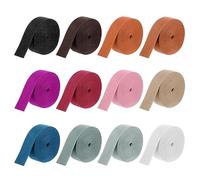 JMZLLRX Cinta de Poliéster 25mm Cinta de Costura Pesada, Nastro in Sarga di Poliéster y Cotone para Costura, Decoración del Hogar, Manualidades, 12 Color