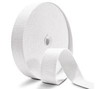 JMZLLRX Cinta de Poliéster 25mm Cinta de Costura Pesada, Nastro in Sarga di Poliéster y Cotone para Costura, Decoración del Hogar, Manualidades, Blanco