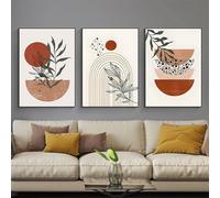 JNAOZI Cuadros De Plantas Estéticas - Conjunto De Pósteres Bohemios, Abstracto Moderno, Sin Marco (30x40cm*3 Piezas)