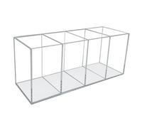 JNBGTU 1 Piezas Portalápices de Acrílico con 4 Compartimentos Portalápices Transparente Compartimento Organizador de Brochas de Maquillaje Portalápices Cuadrado Transparente de Acrílico