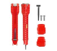 JNBGTU Herramienta de instalación de grifo y fregadero 8 en 1, llave de tubería de agua, herramienta de fontanería, llave multifunción para instalación de fregadero, baño, cocina