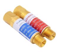 Jnchdghwa 1 Juego/2 Piezas de Kit Preventor de Retroceso de Llama para Oxígeno y Acetileno, Válvula de Seguridad de Latón Macizo para Prevenir Operaciones Peligrosas